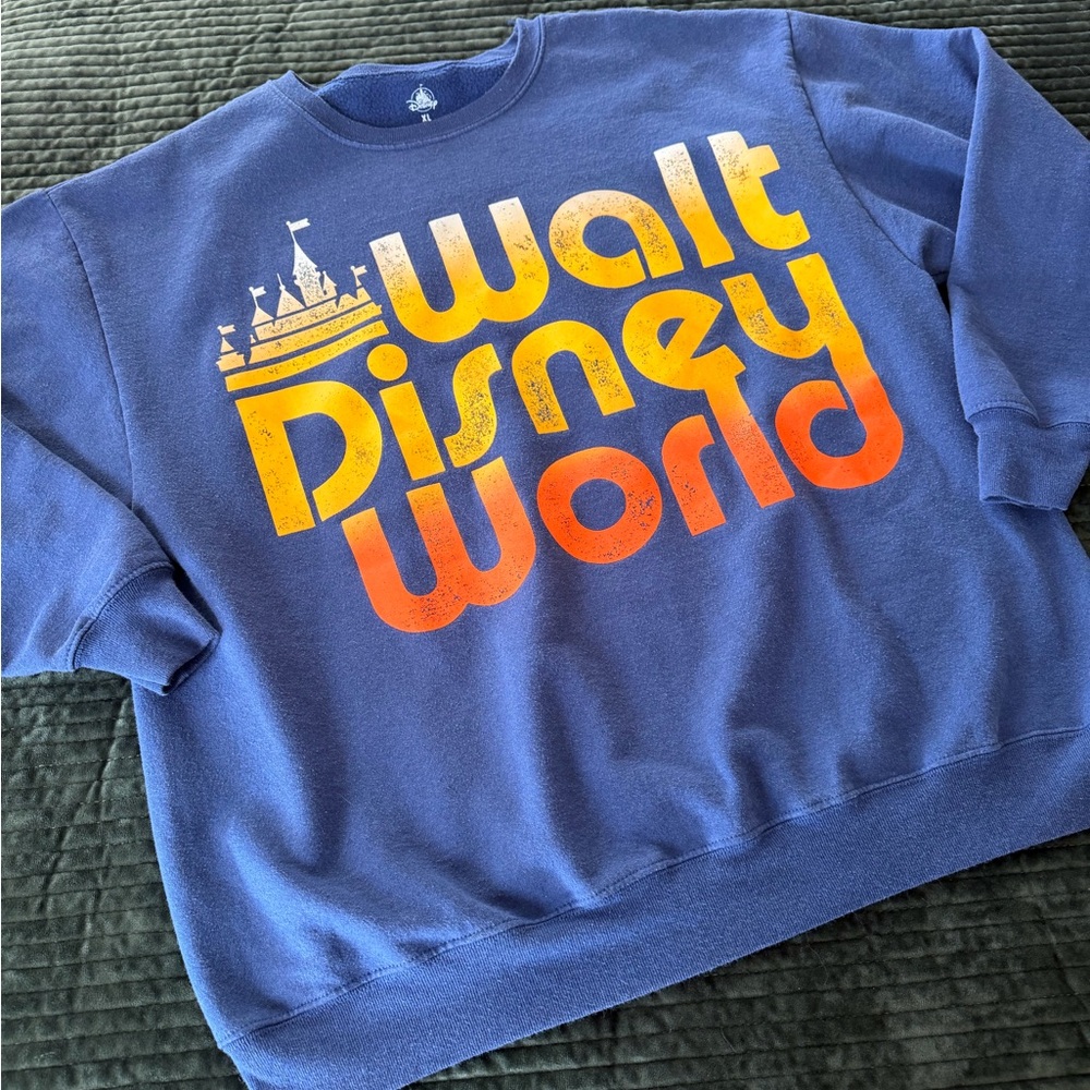 Disney Blue and Yellow Crewneck Sweatshirt
